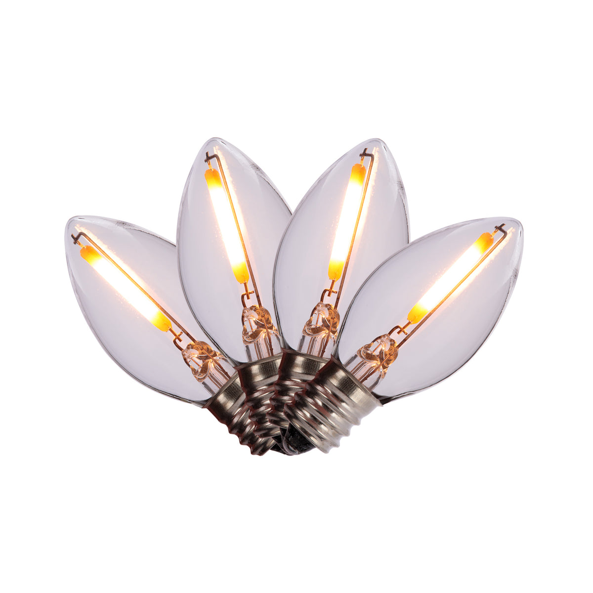 C7 Smooth Transparent Classic Replacement Bulbs (4/PK)
