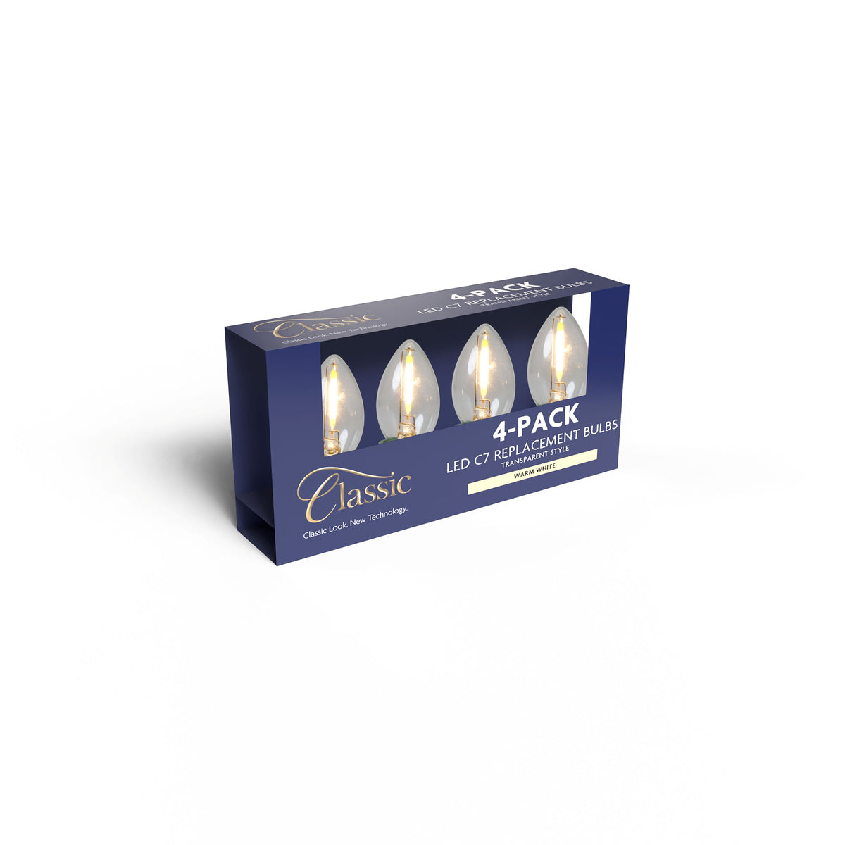 C7 Smooth Transparent Classic Replacement Bulbs (4/PK)