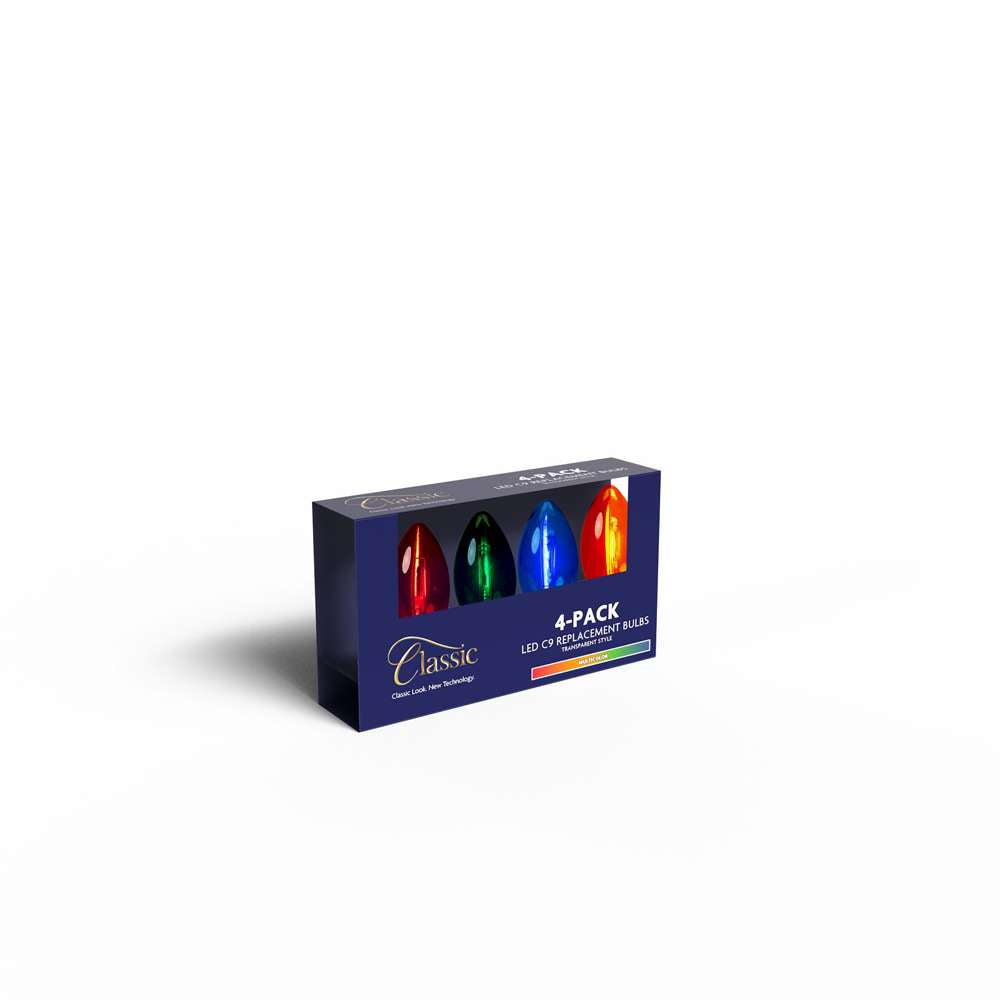 C9 Smooth Transparent Classic Replacement Bulbs (4/PK)
