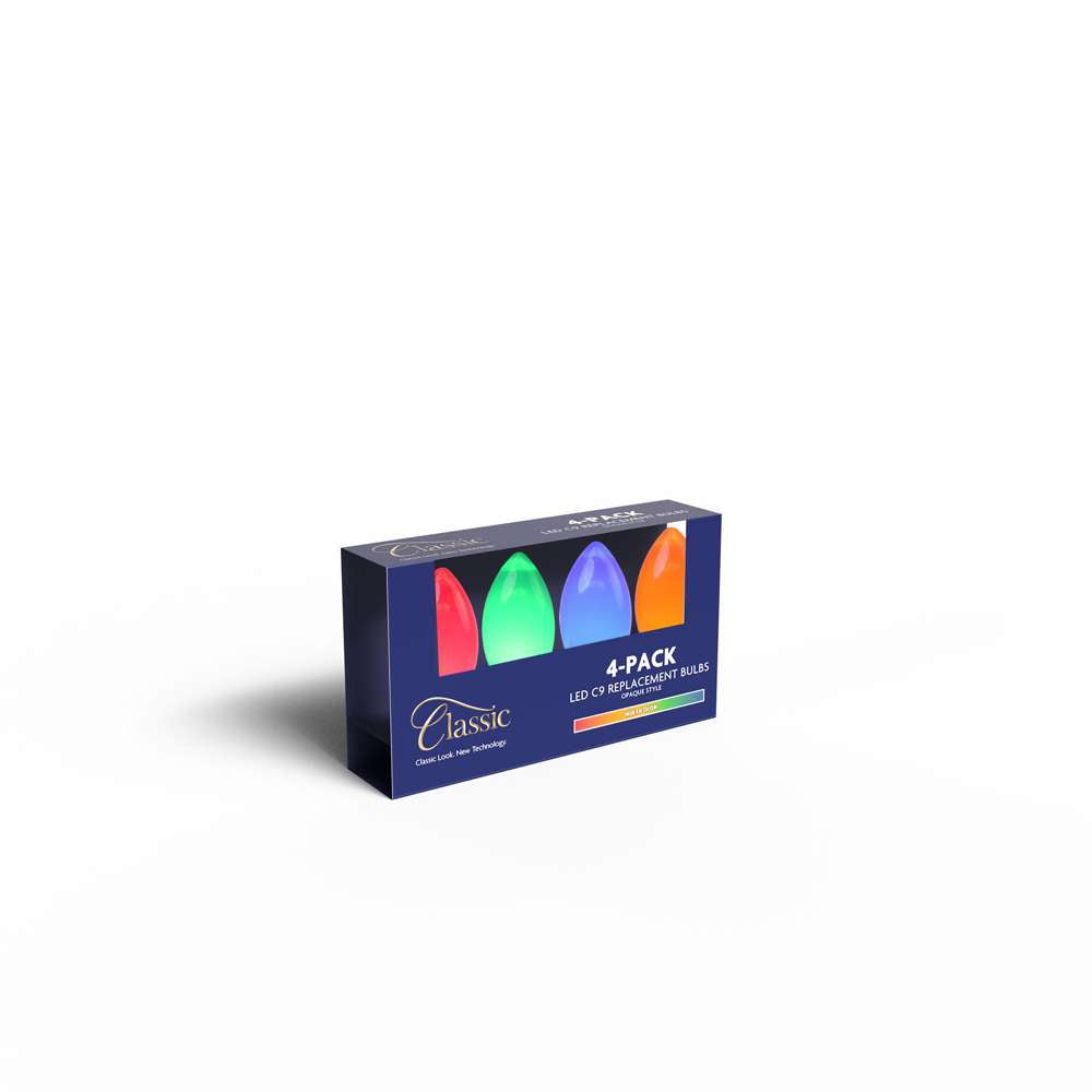 C9 Smooth Opaque Classic Replacement Bulbs (4/PK)