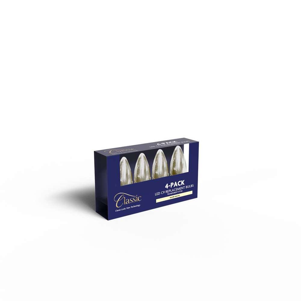 C9 Smooth Transparent Classic Replacement Bulbs (4/PK)