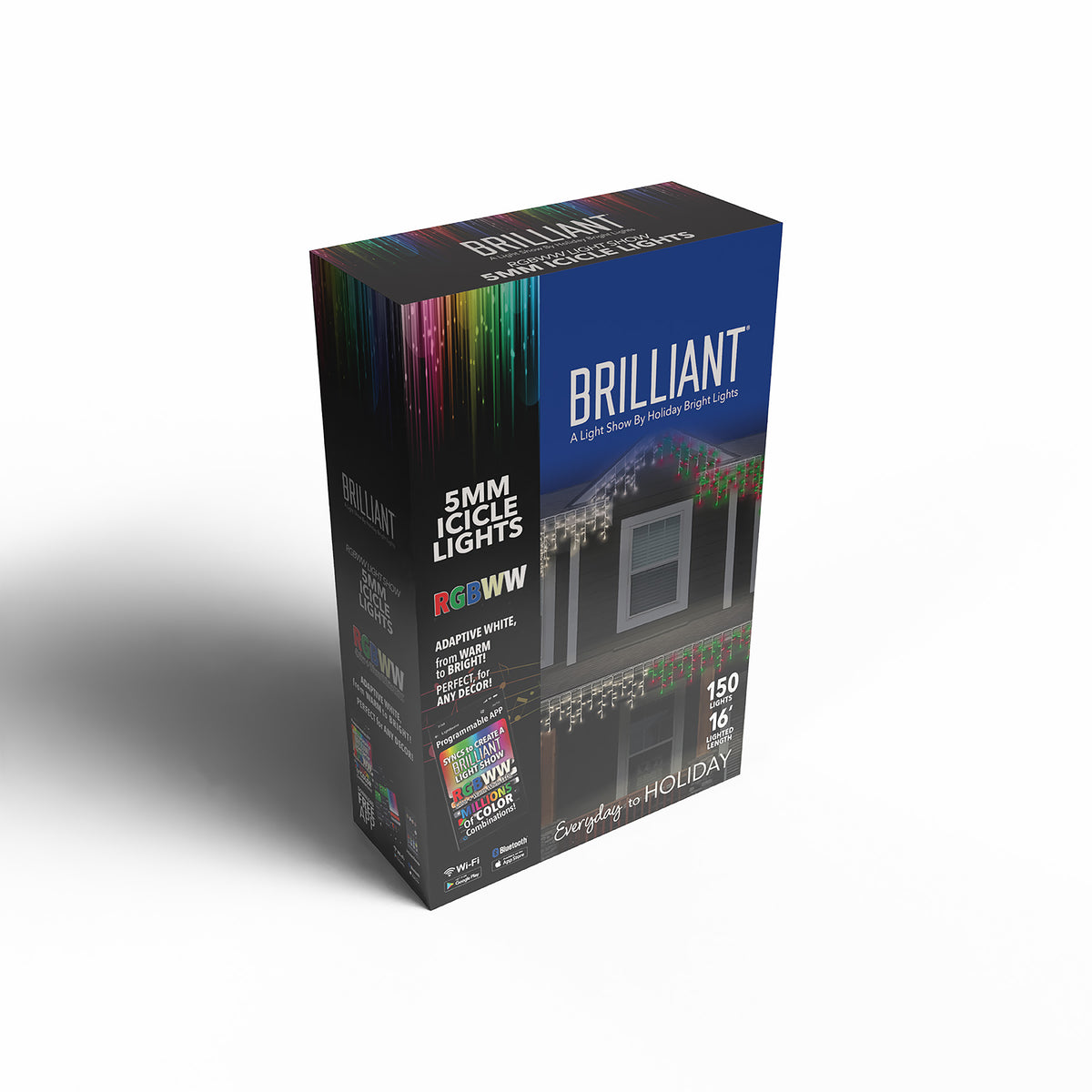 5MM 150L Brilliant Icicle Lights (Retail Box)