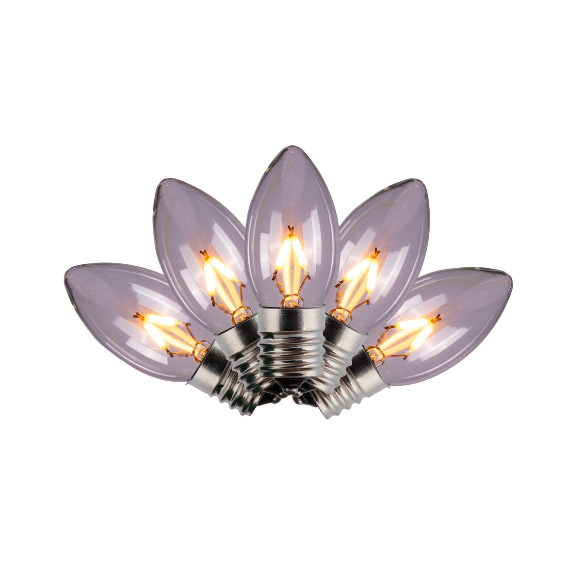 C9 Smooth Transparent Retro Brite Replacement Bulbs (5/PK)