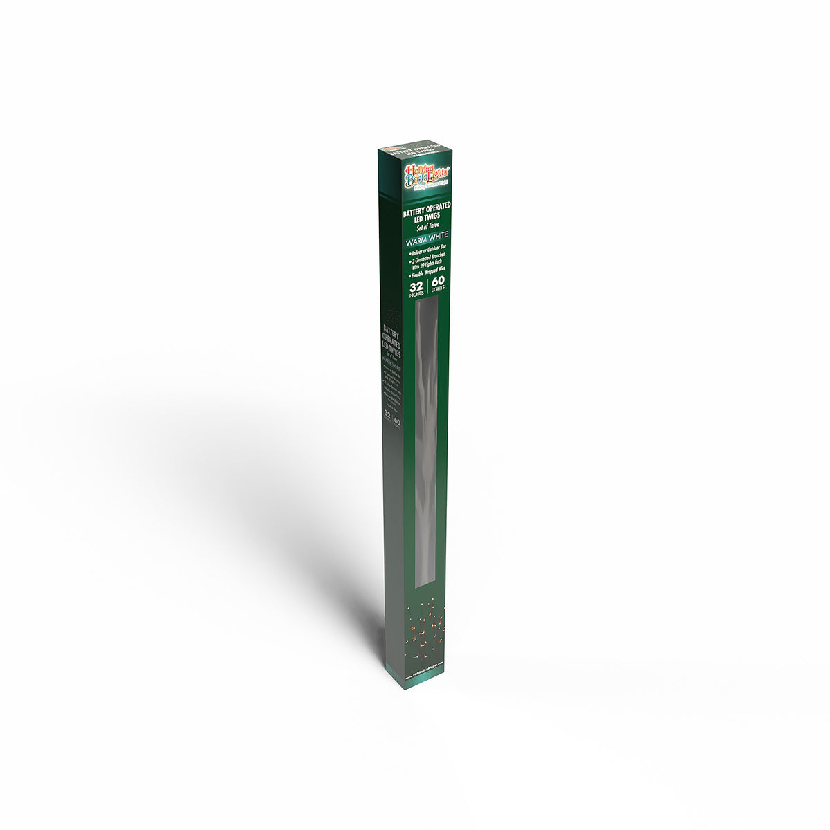 32" 60L Battery Operated Micro Twigs w/ Brown Wrap (Retail Box)