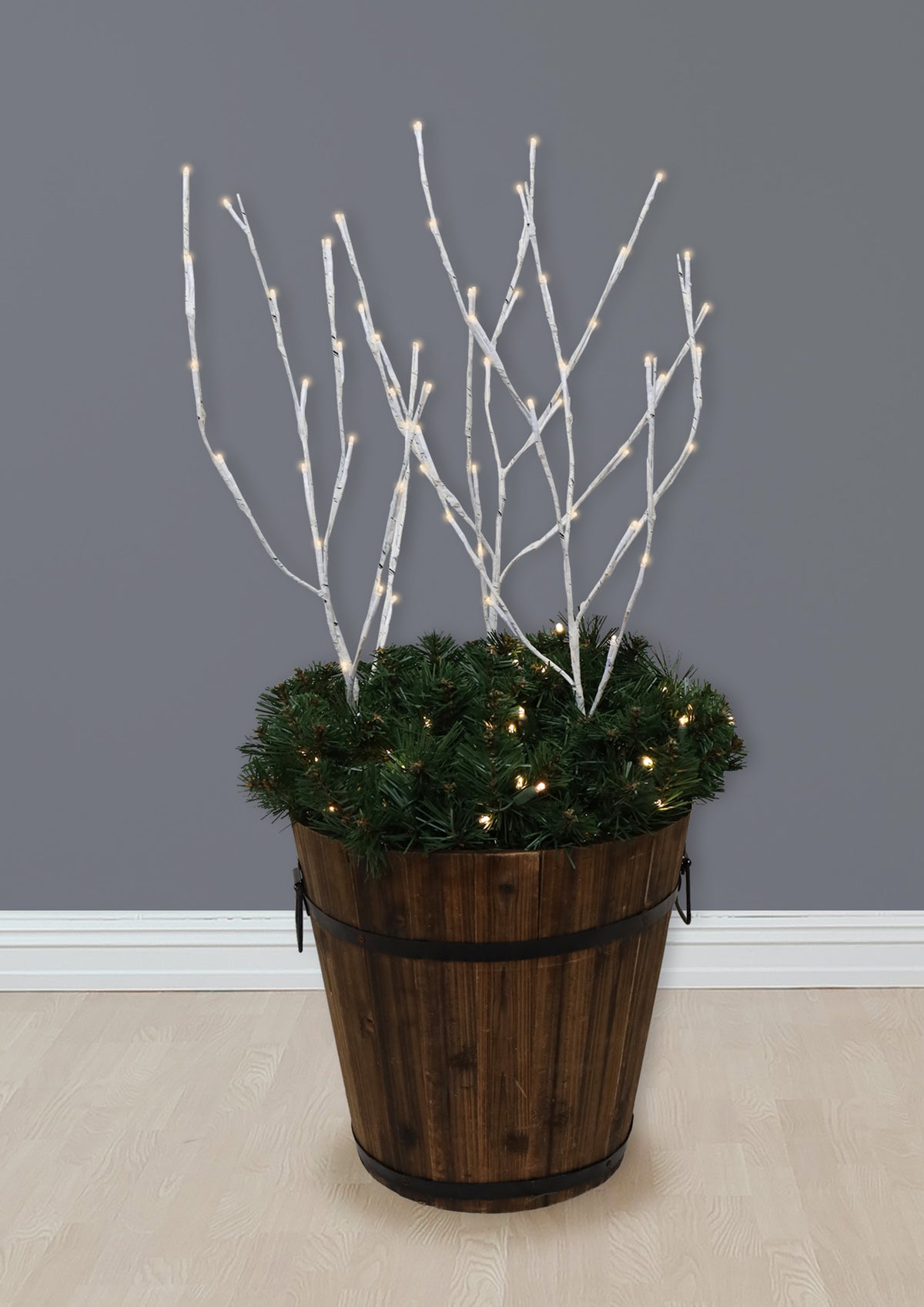 32" 60L Battery Operated Micro Twigs w/ White Wrap (Retail Box)