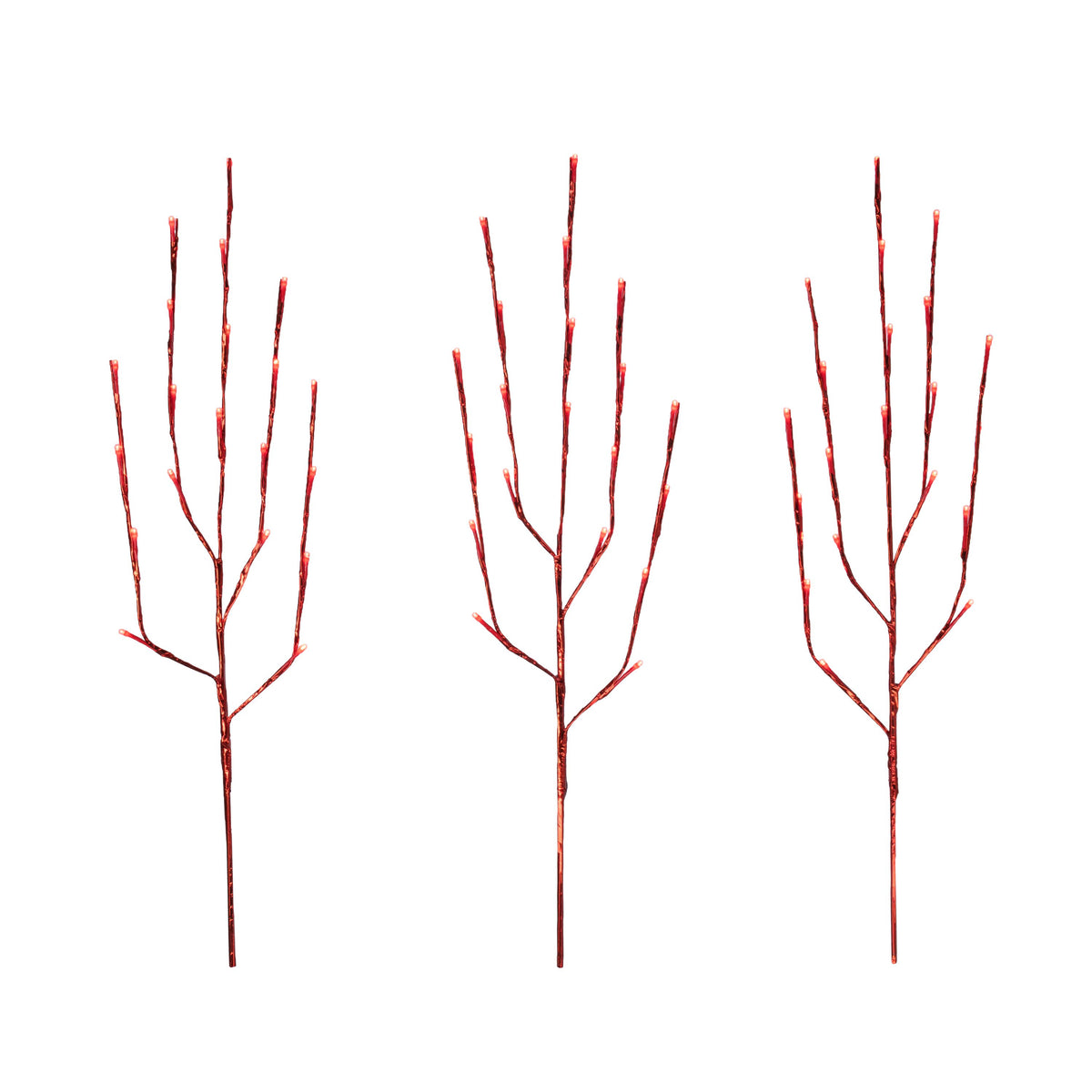 32" 60L Battery Operated Micro Twigs w/ Red Wrap (Retail Box)