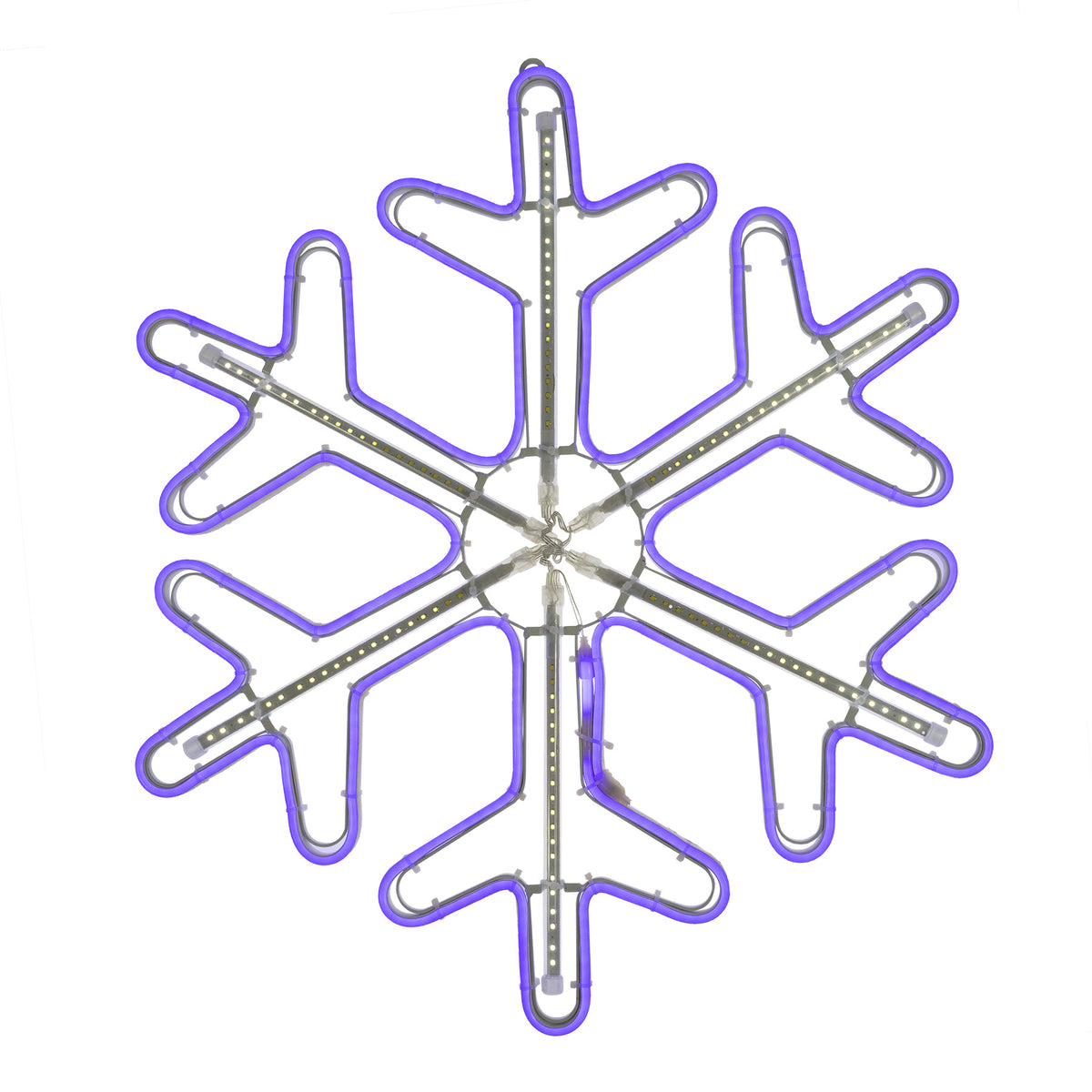 Snowflake w/ Meteor Shower Lights 2D Wire Frame Décor