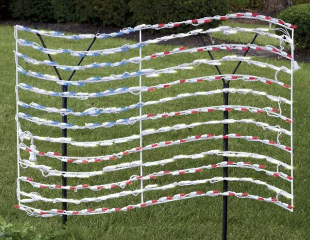 Patriotic Flag 2D Wire Frame Decor
