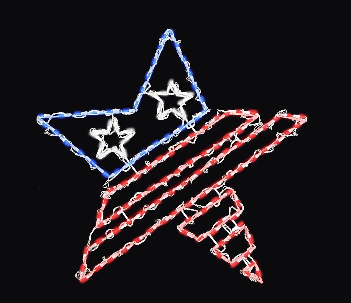 Patriotic Star 2D Wire Frame Decor