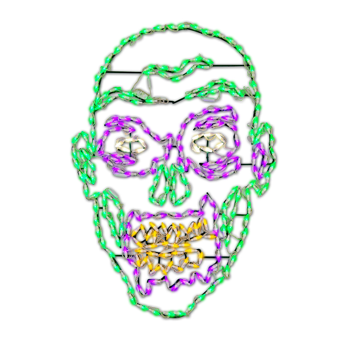 Zombie Face 2D Wire Frame Decor