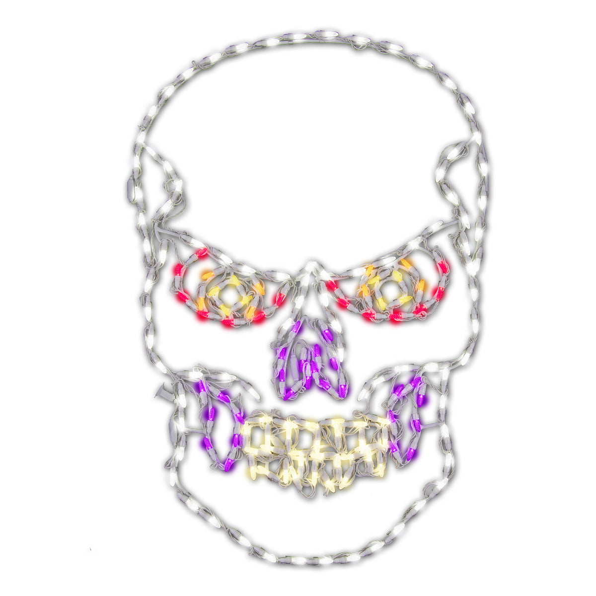 Scary Skull 2D Wire Frame Decor