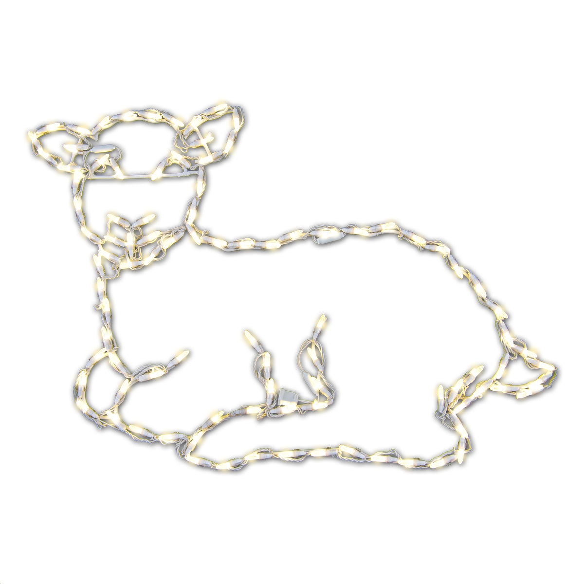 Nativity Sitting Lamb 2D Wire Frame Decor