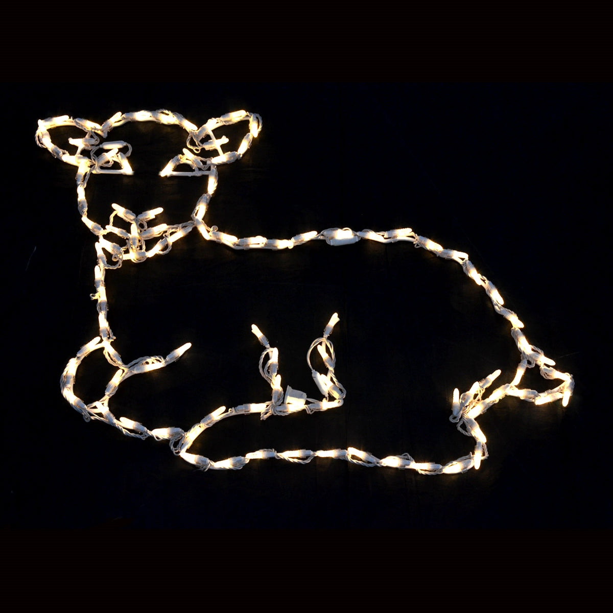Nativity Sitting Lamb 2D Wire Frame Decor