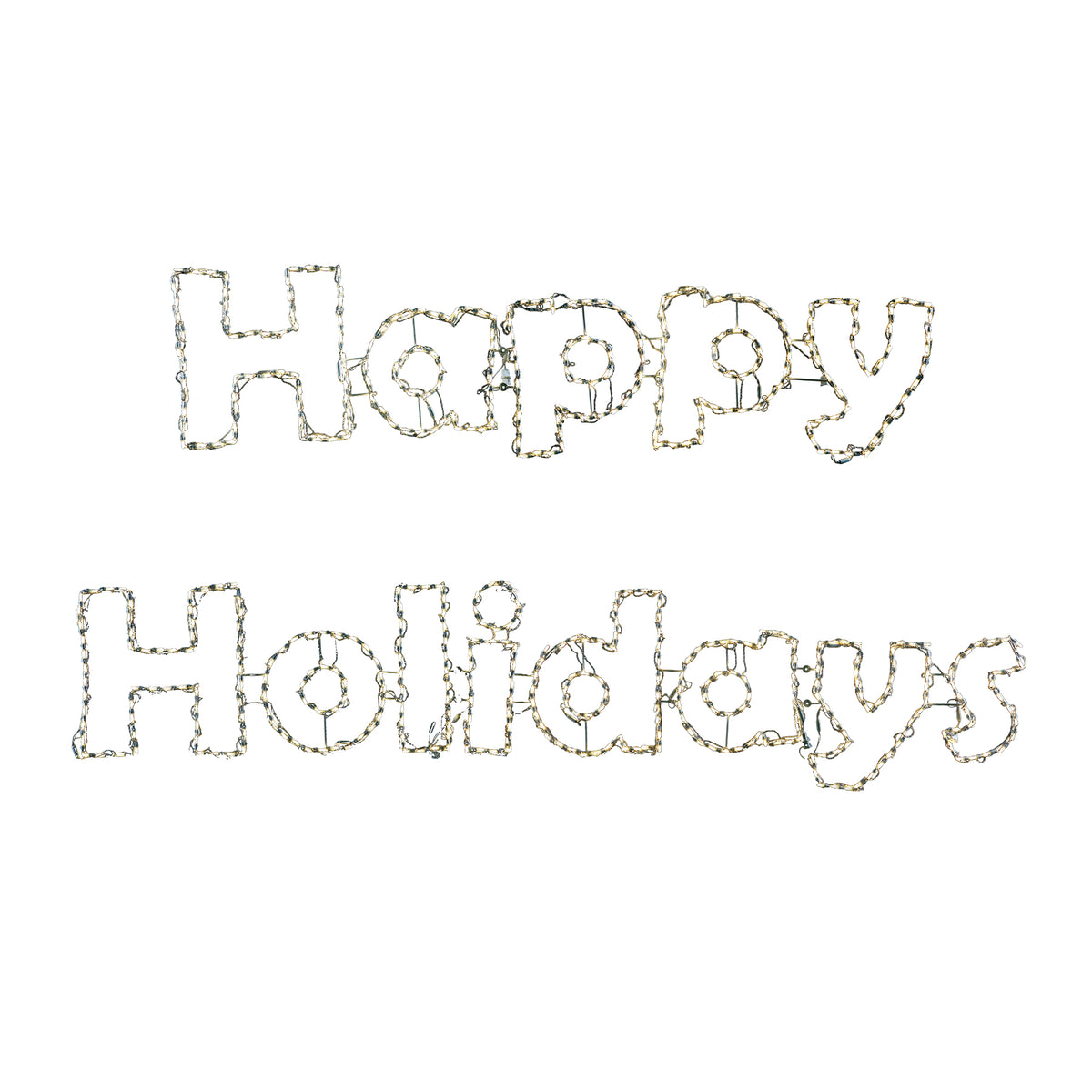 Happy Holidays 2D Wire Frame Decor