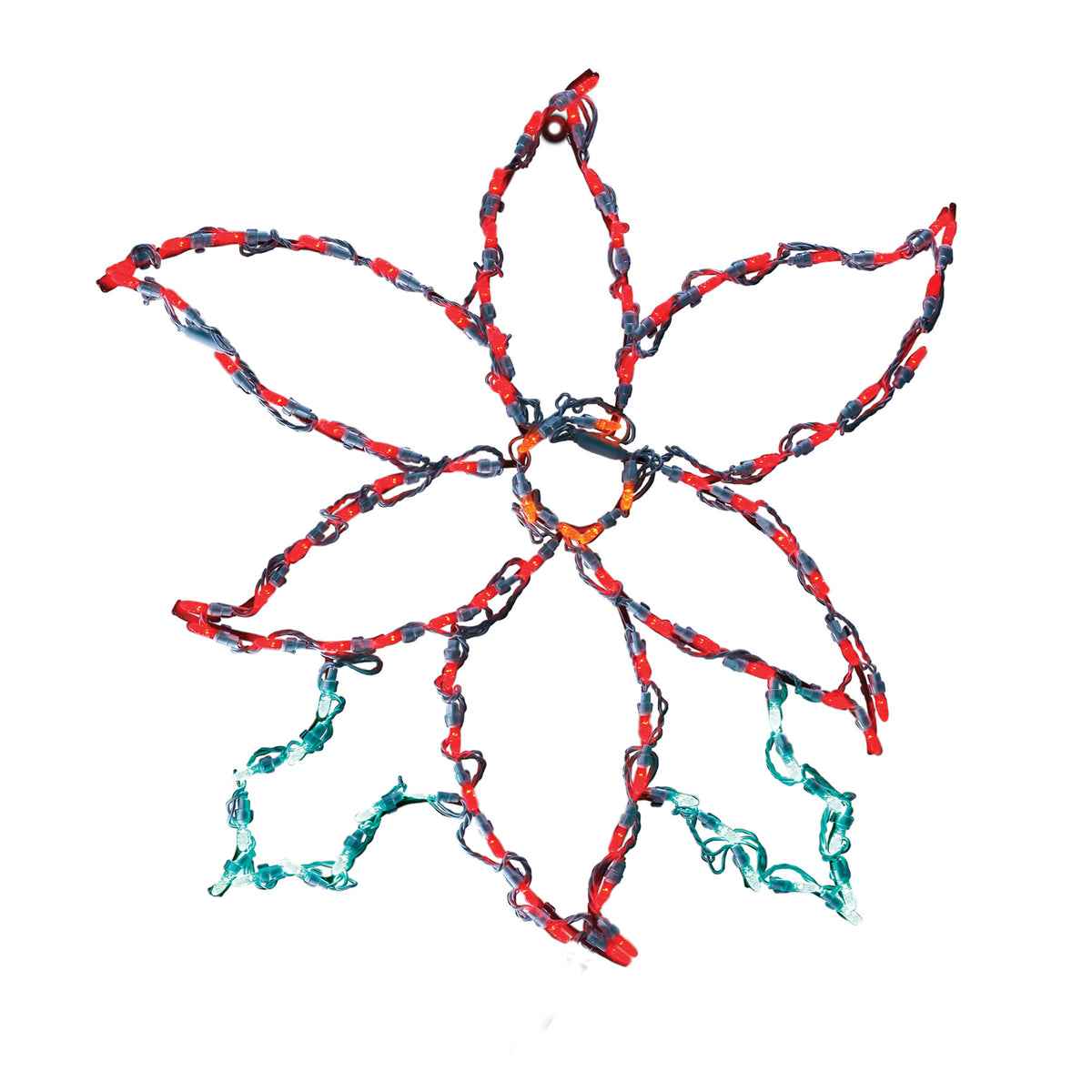 Small Poinsettia 2D Wire Frame Decor