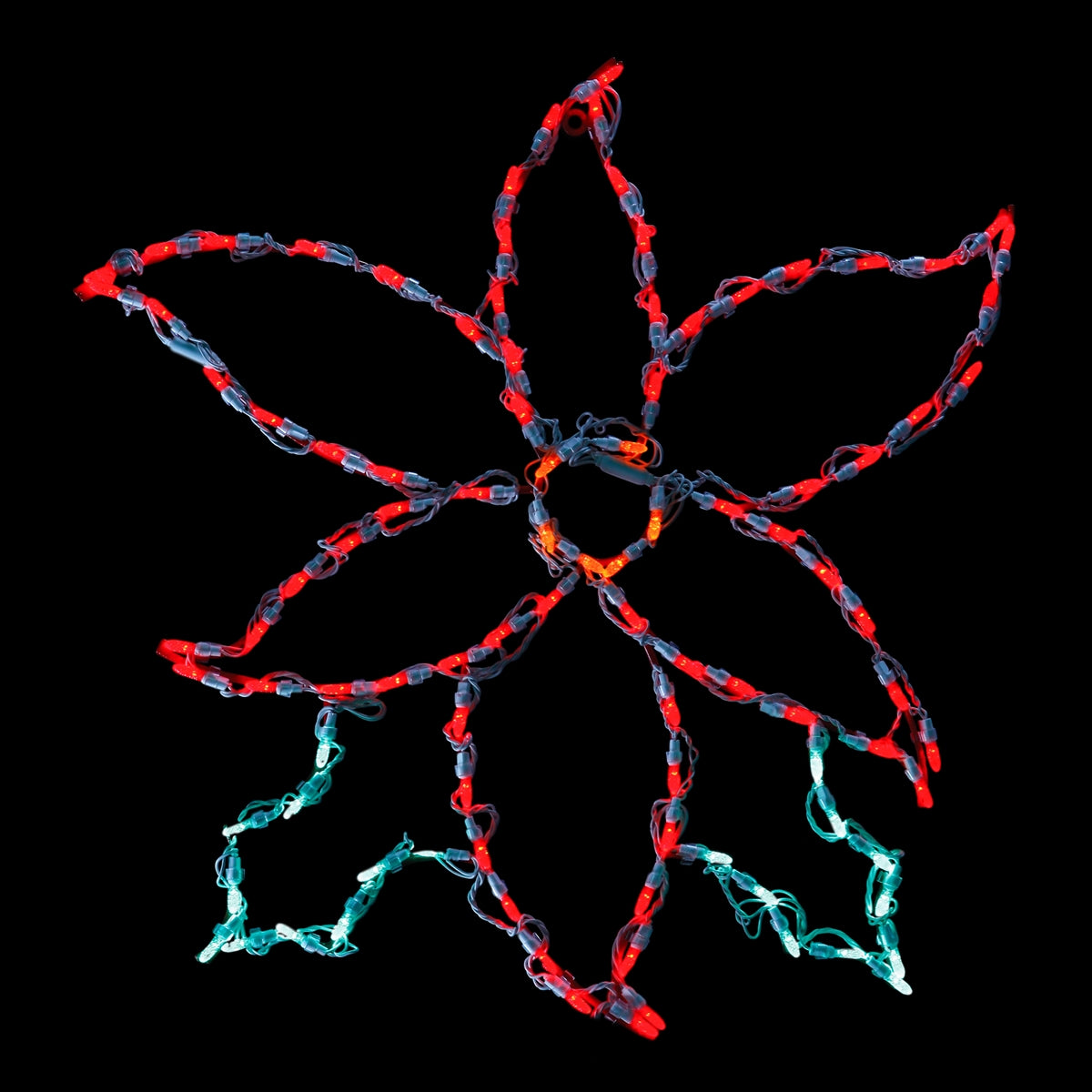Small Poinsettia 2D Wire Frame Decor