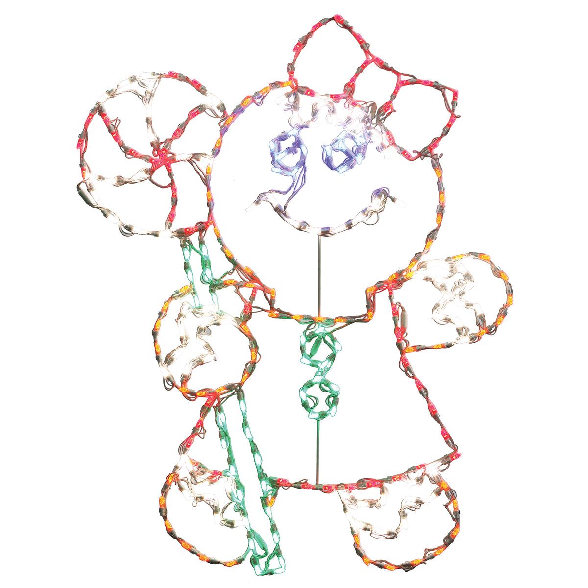Gingerbread Girl 2D Wire Frame Decor
