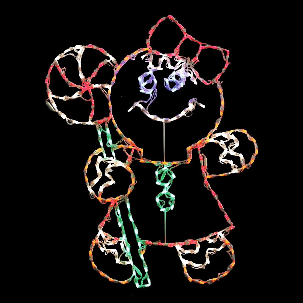 Gingerbread Girl 2D Wire Frame Decor