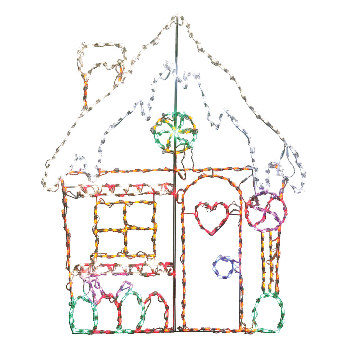Gingerbread House 2D Wire Frame Decor