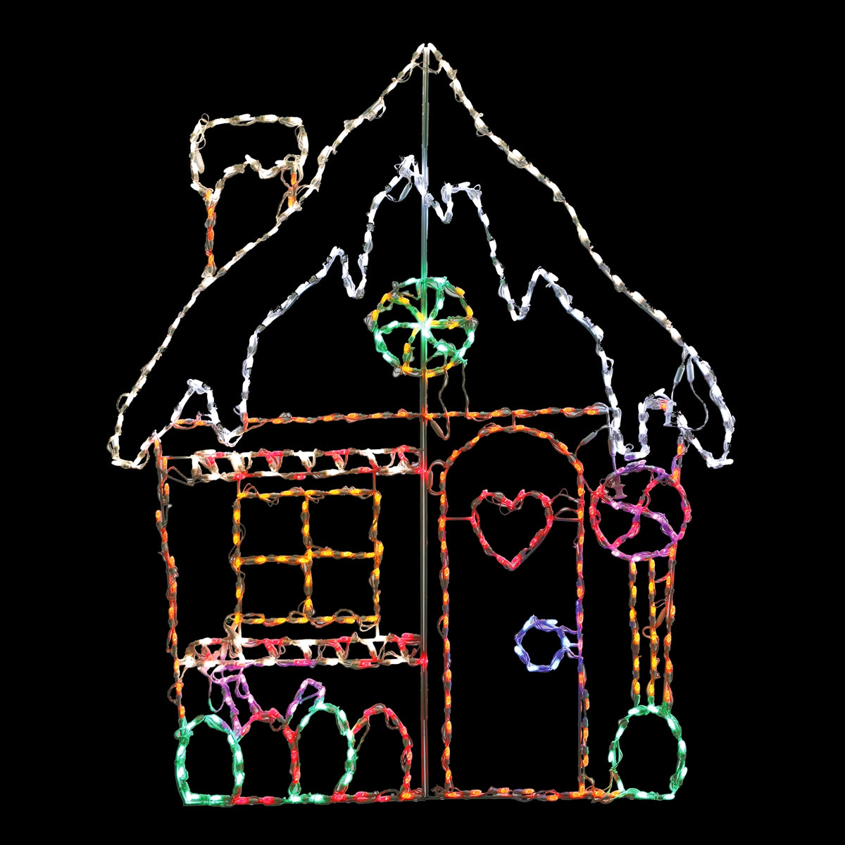 Gingerbread House 2D Wire Frame Decor