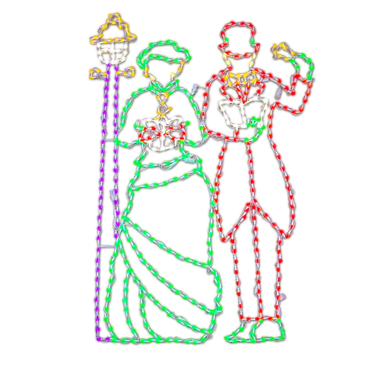 Victorian Carolers 2D Wire Frame Decor