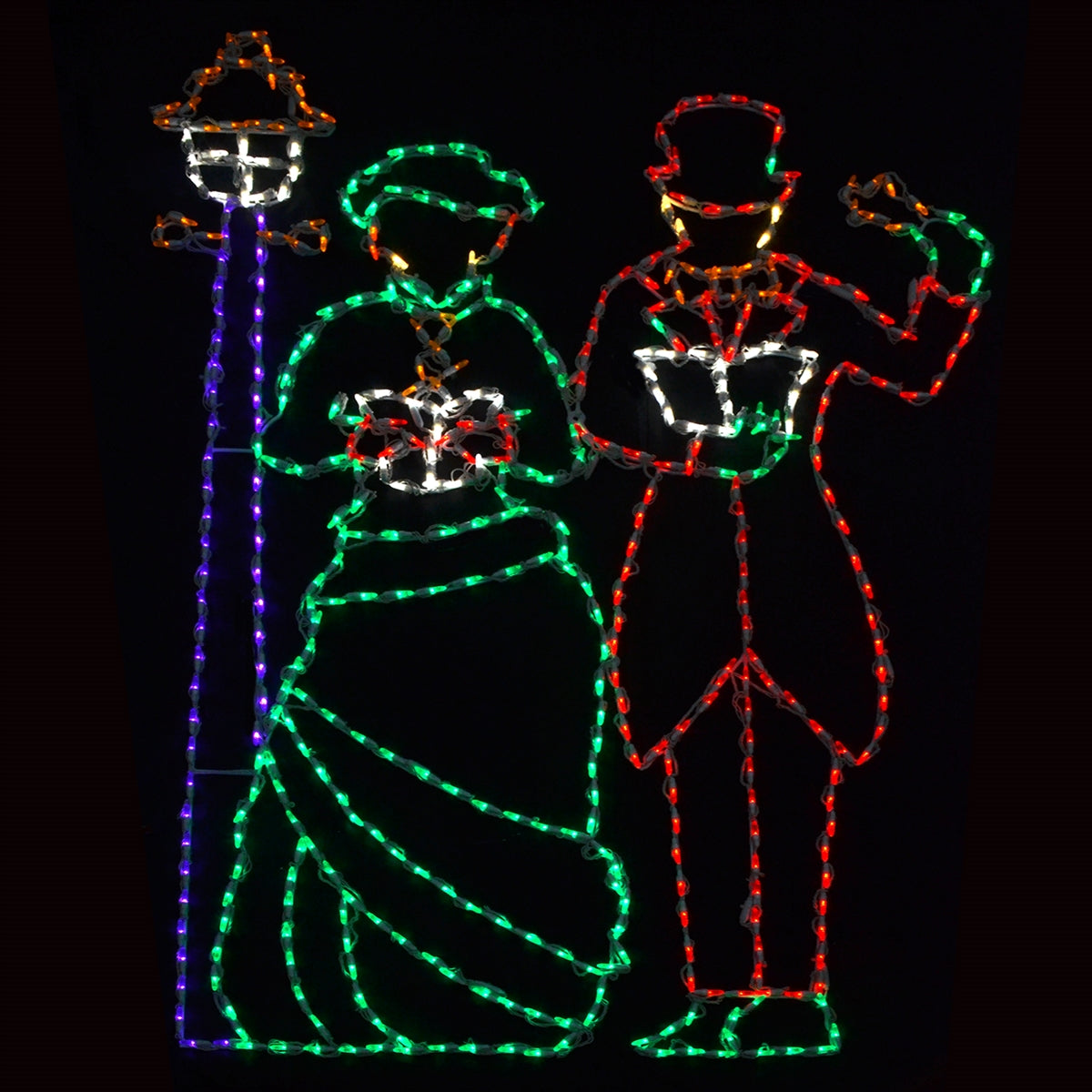 Victorian Carolers 2D Wire Frame Decor