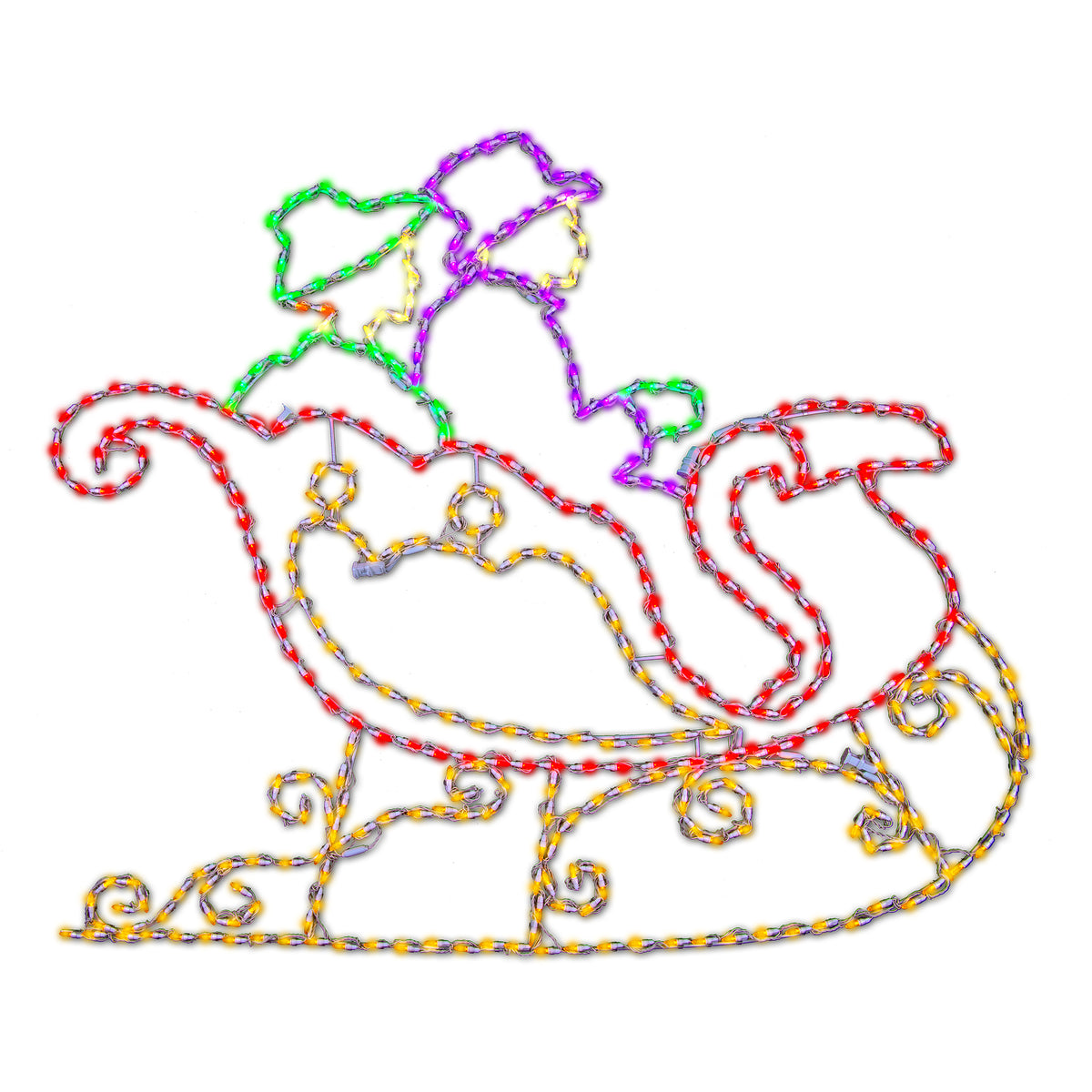 Victorian Sleigh 2D Wire Frame Decor