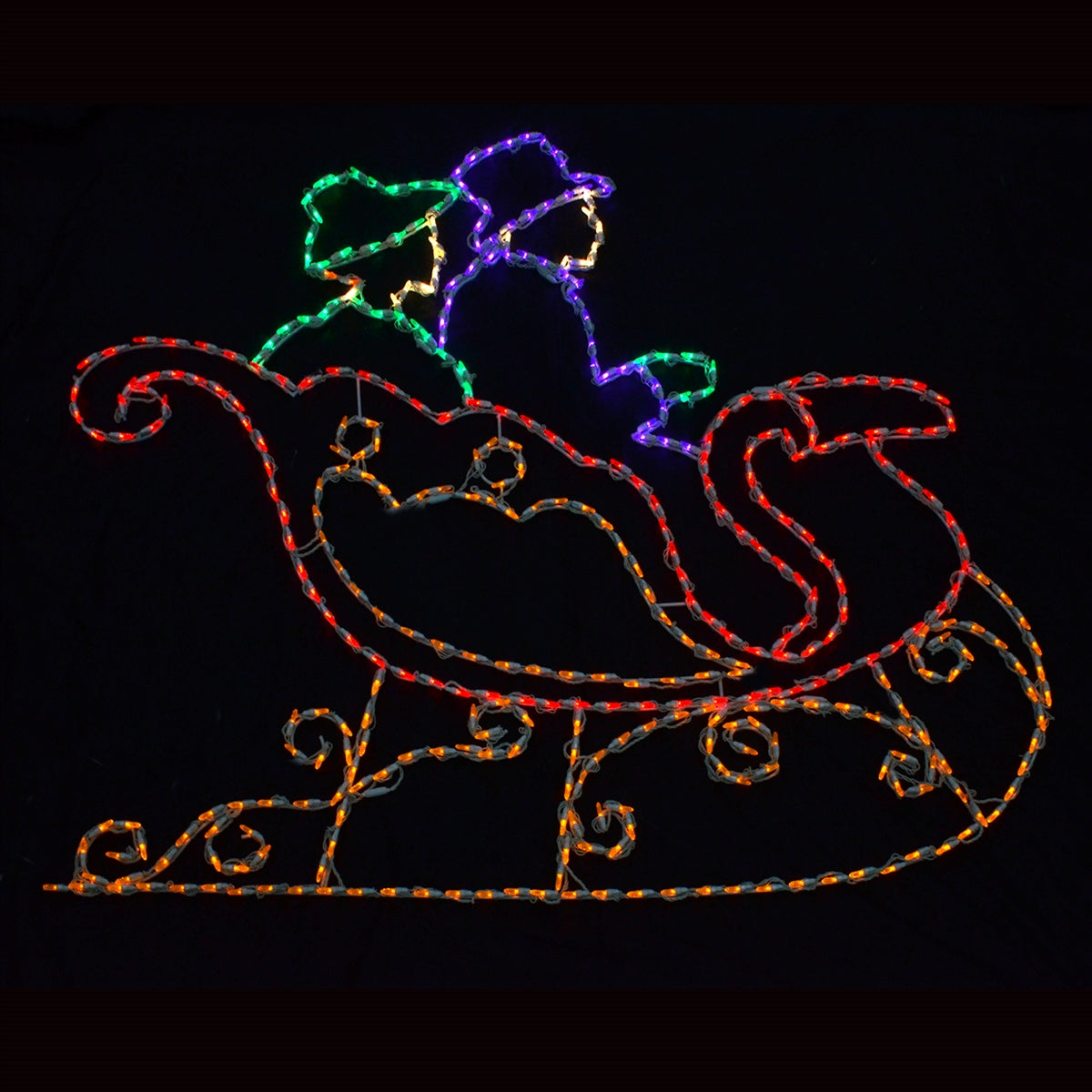 Victorian Sleigh 2D Wire Frame Decor