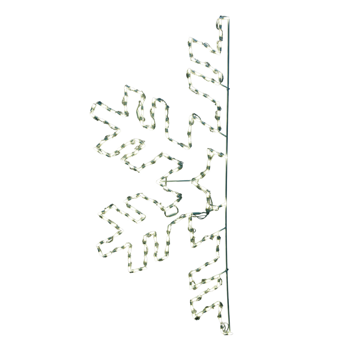 60" Half Snowflake 2D Wire Frame Decor