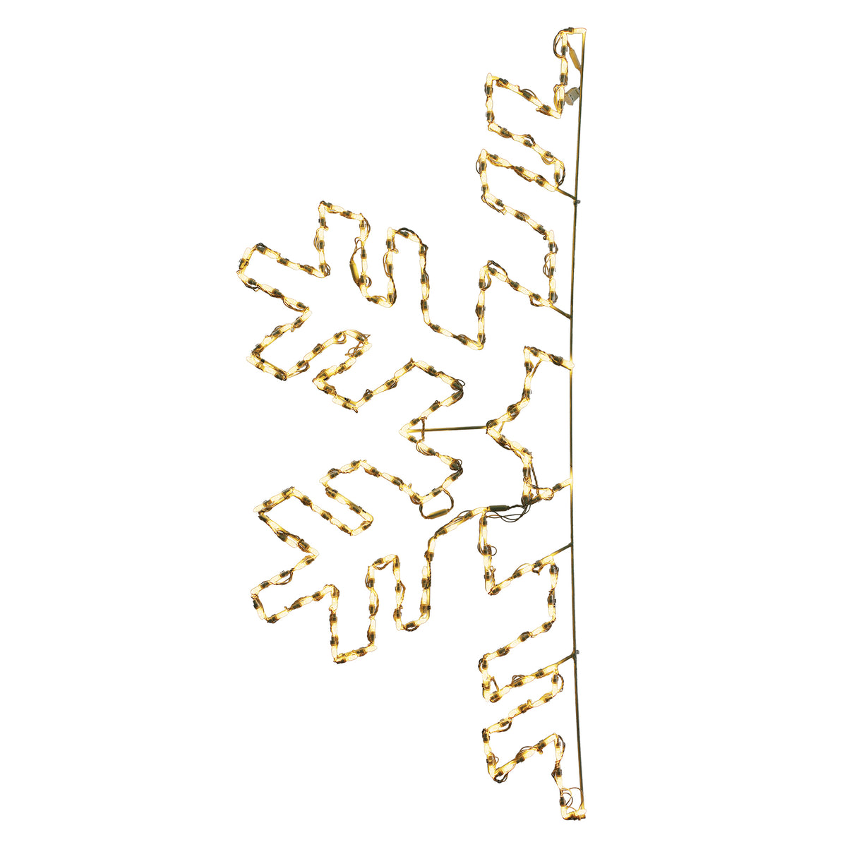 60" Half Snowflake 2D Wire Frame Decor