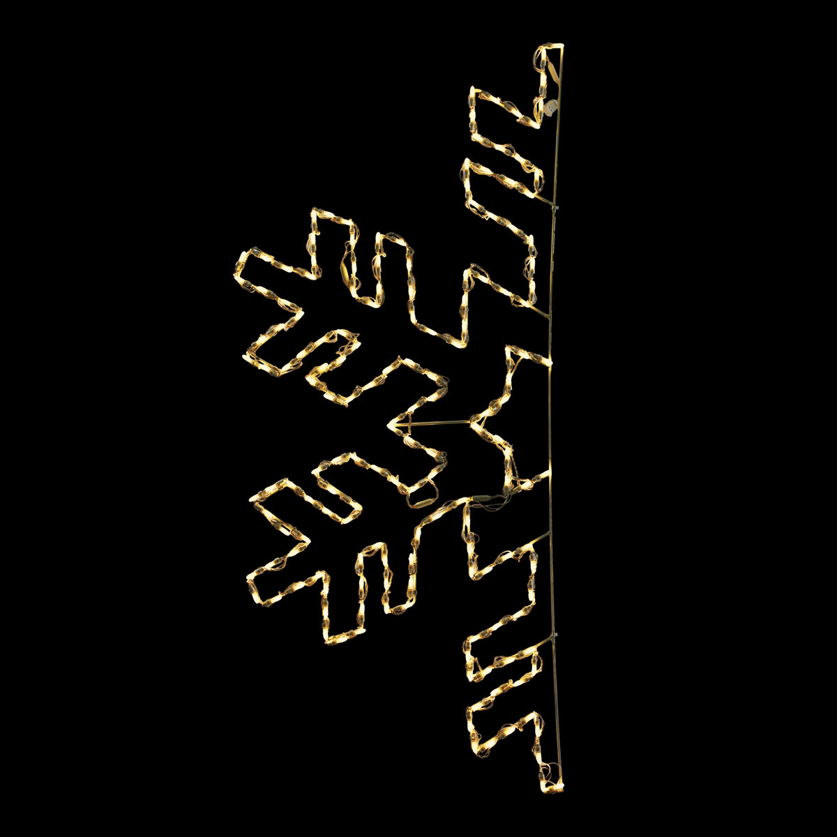 60" Half Snowflake 2D Wire Frame Decor