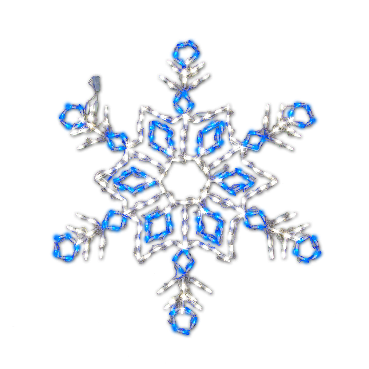 42" Snow Crystals 2D Wire Frame Decor