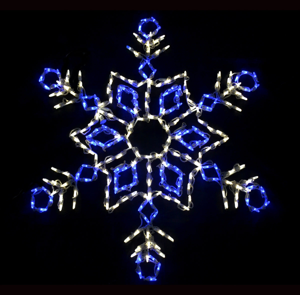 42" Snow Crystals 2D Wire Frame Decor