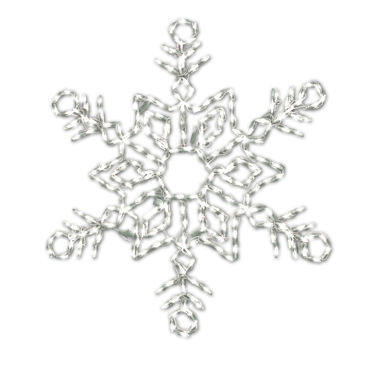 42" Snow Crystals 2D Wire Frame Decor