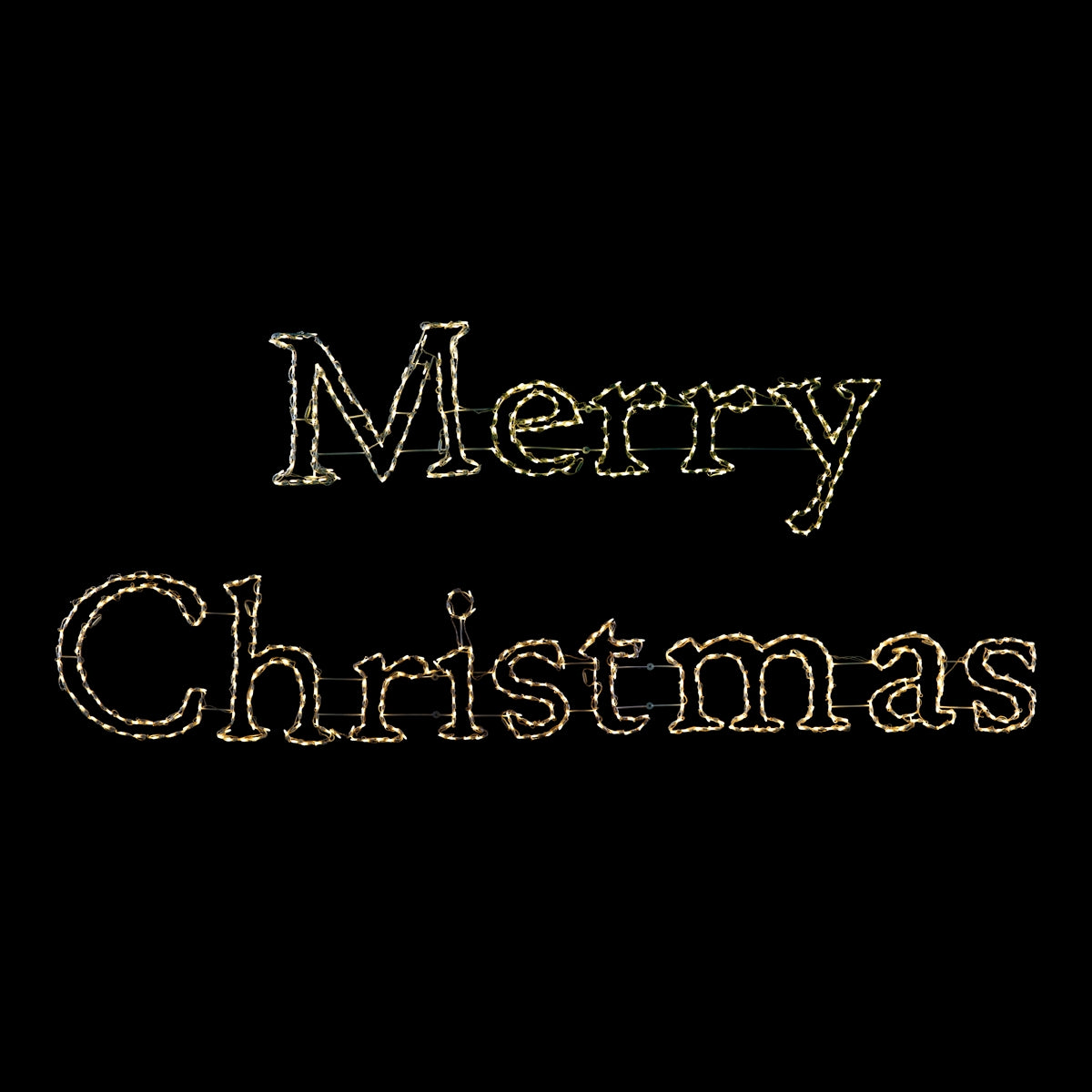 Merry Christmas 2D Wire Frame Decor