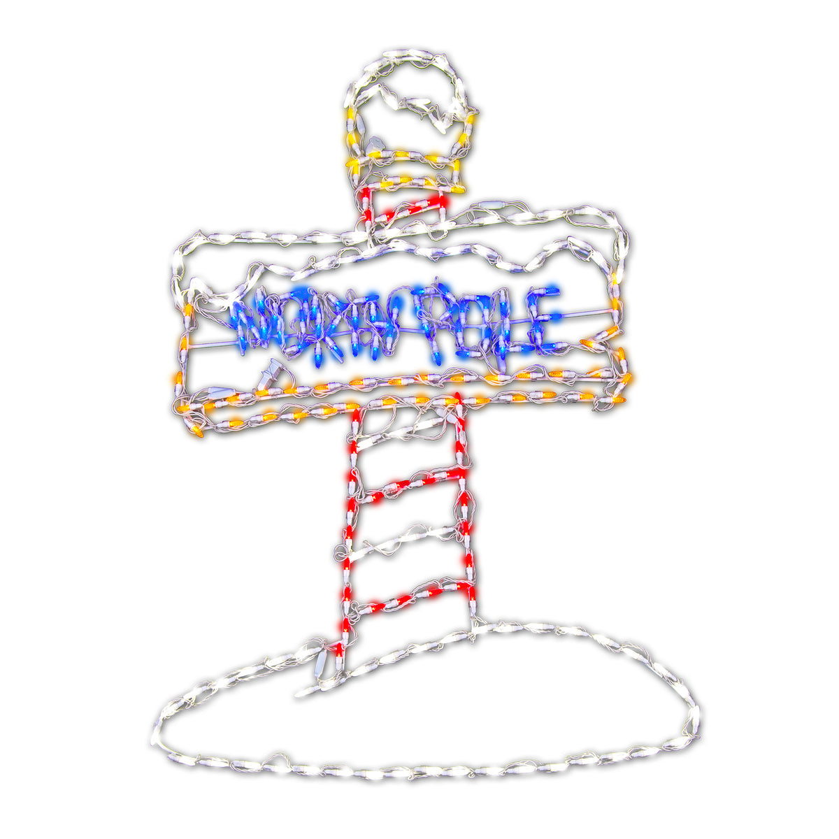 North Pole 2D Wire Frame Decor