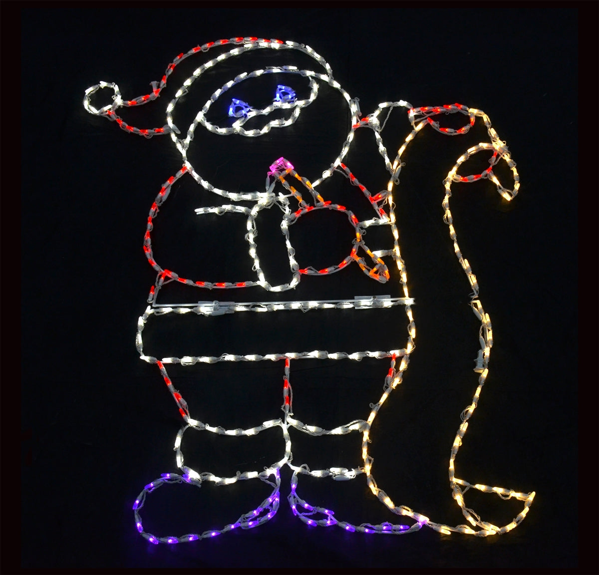 Santa w/ List 2D Wire Frame Decor