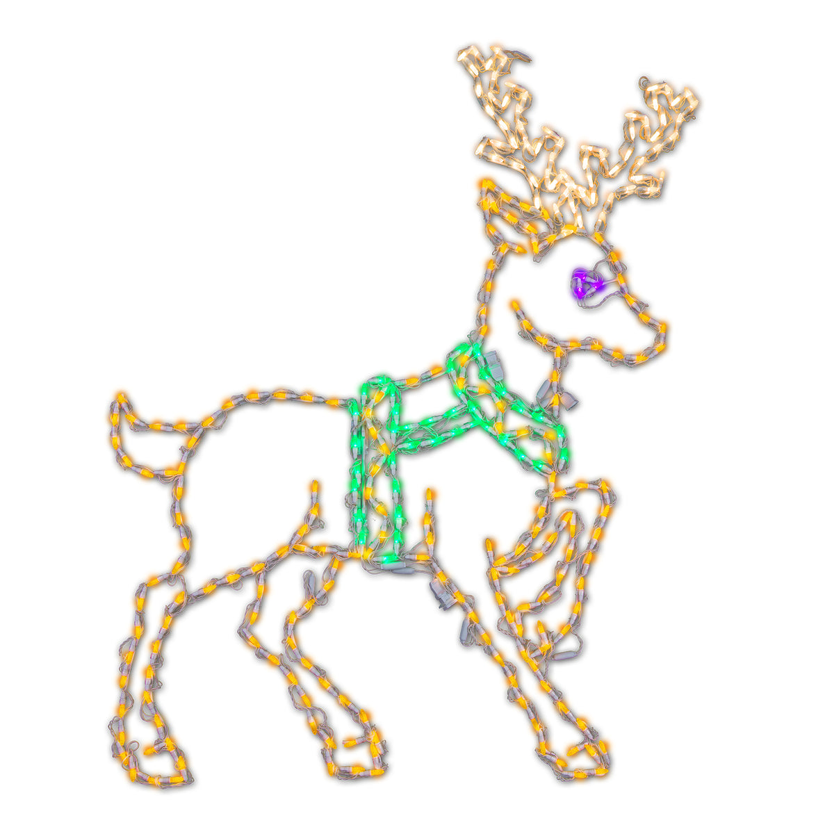 Stepping Reindeer 2D Wire Frame Decor