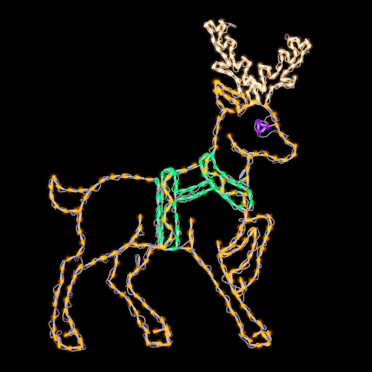 Stepping Reindeer 2D Wire Frame Decor