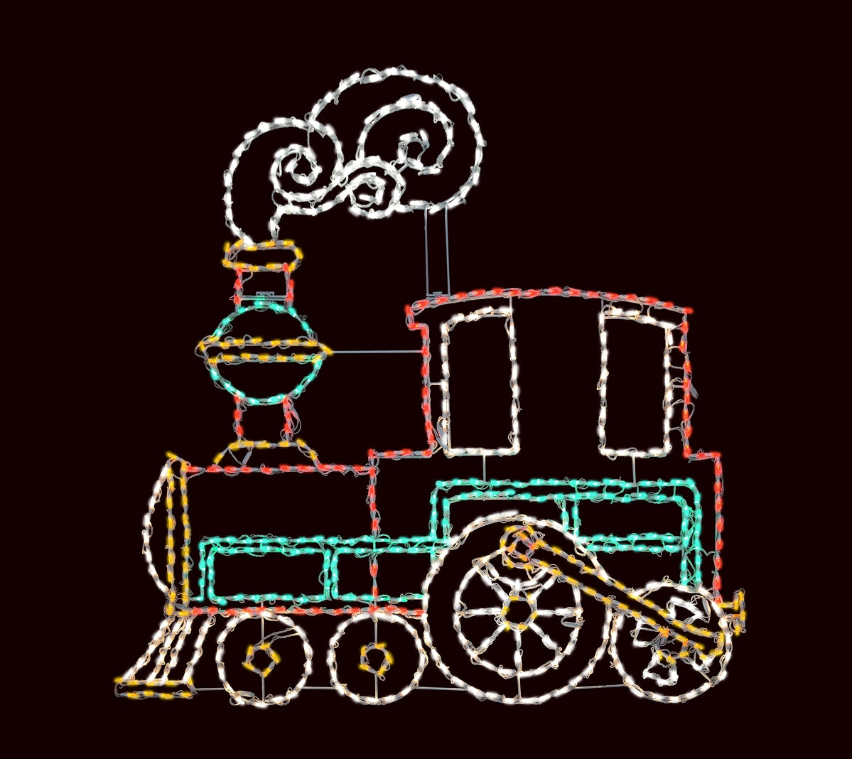 Train Engine 2D Wire Frame Decor