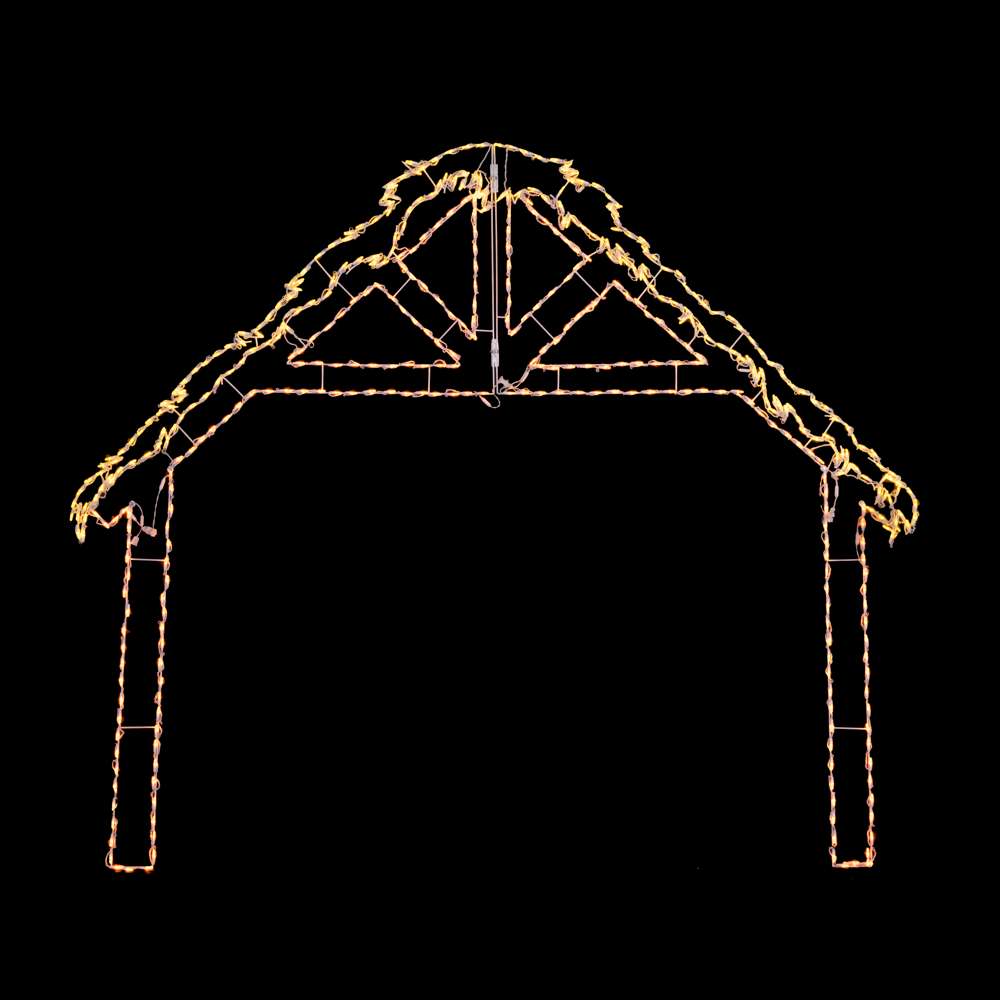 Nativity Stable 2D Wire Frame Décor