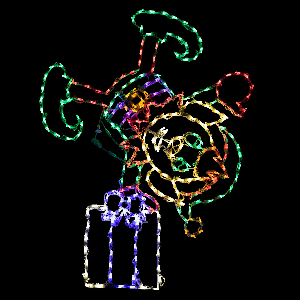 Handstand Elf 2D Wire Frame Decor