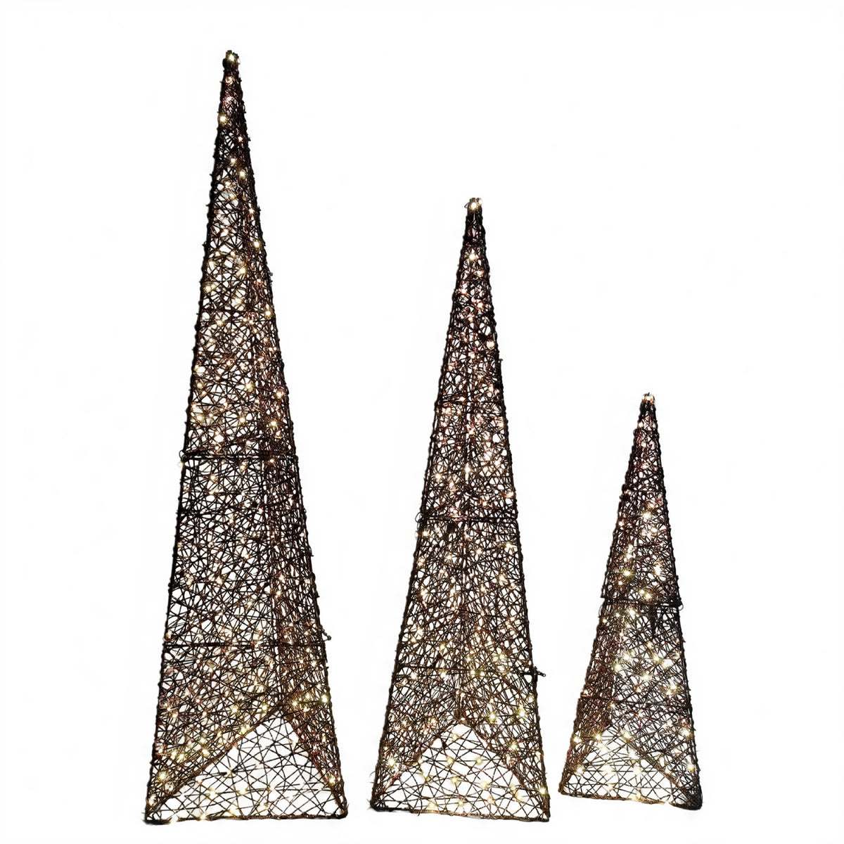 Triangle Lighthouse Cone Tree 3D Wire Frame Décor