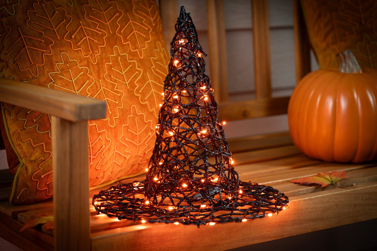Witch Hats 3D Wire Frame Décor - Set of 3