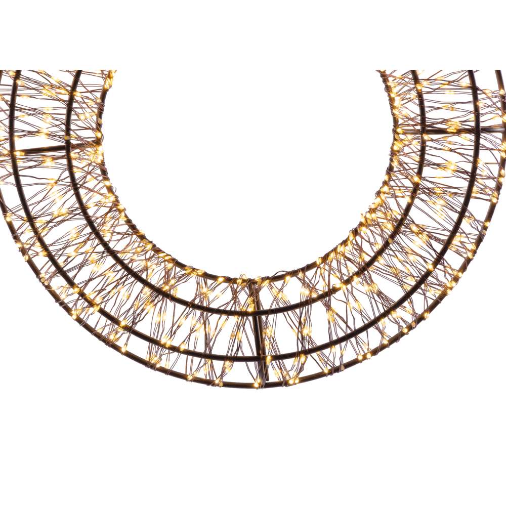 13.8" Overlit Wreath 3D Wire Frame Décor