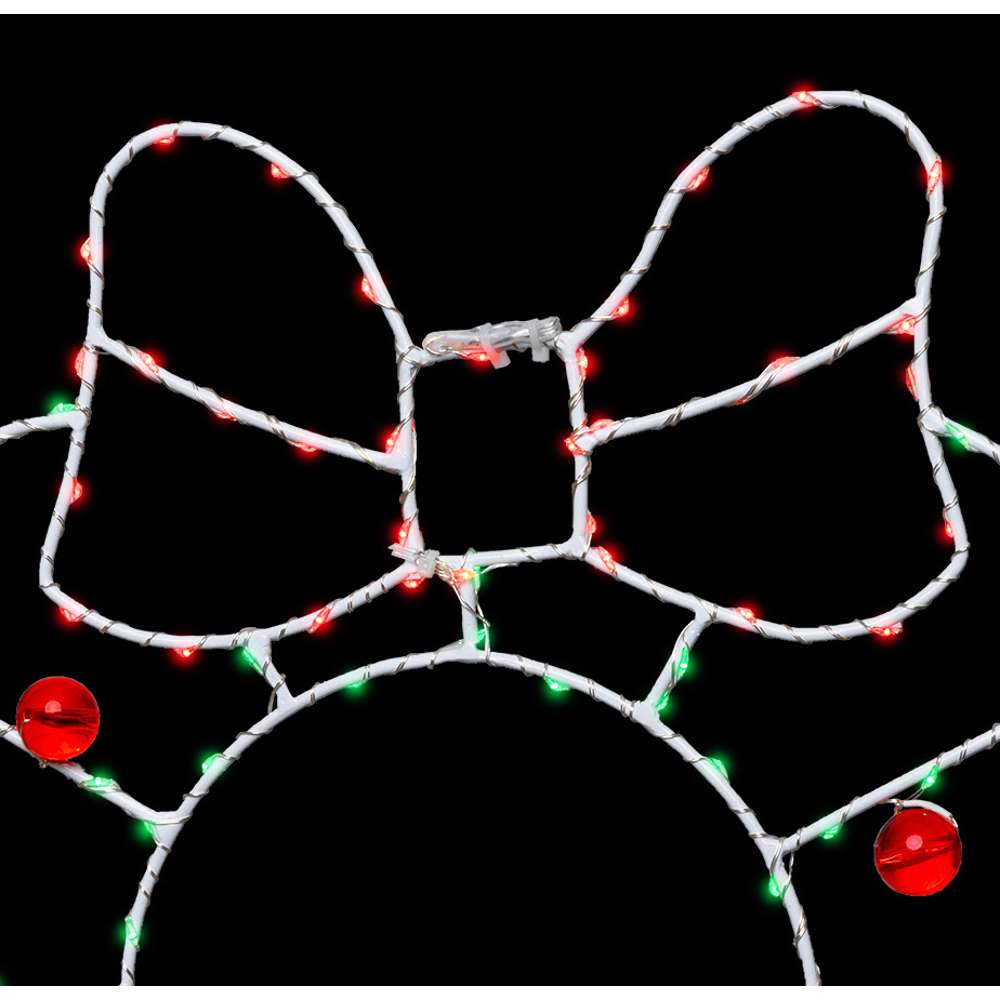 Wreath w/ Bow 2D Wire Silhouettes (Retail Box)