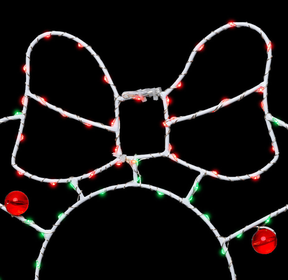 Wreath w/ Bow 2D Wire Silhouettes (Retail Box)