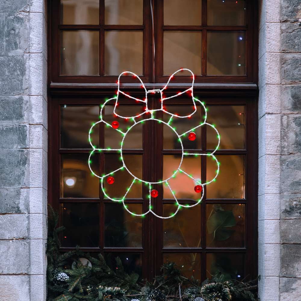 Wreath w/ Bow 2D Wire Silhouettes (Retail Box)