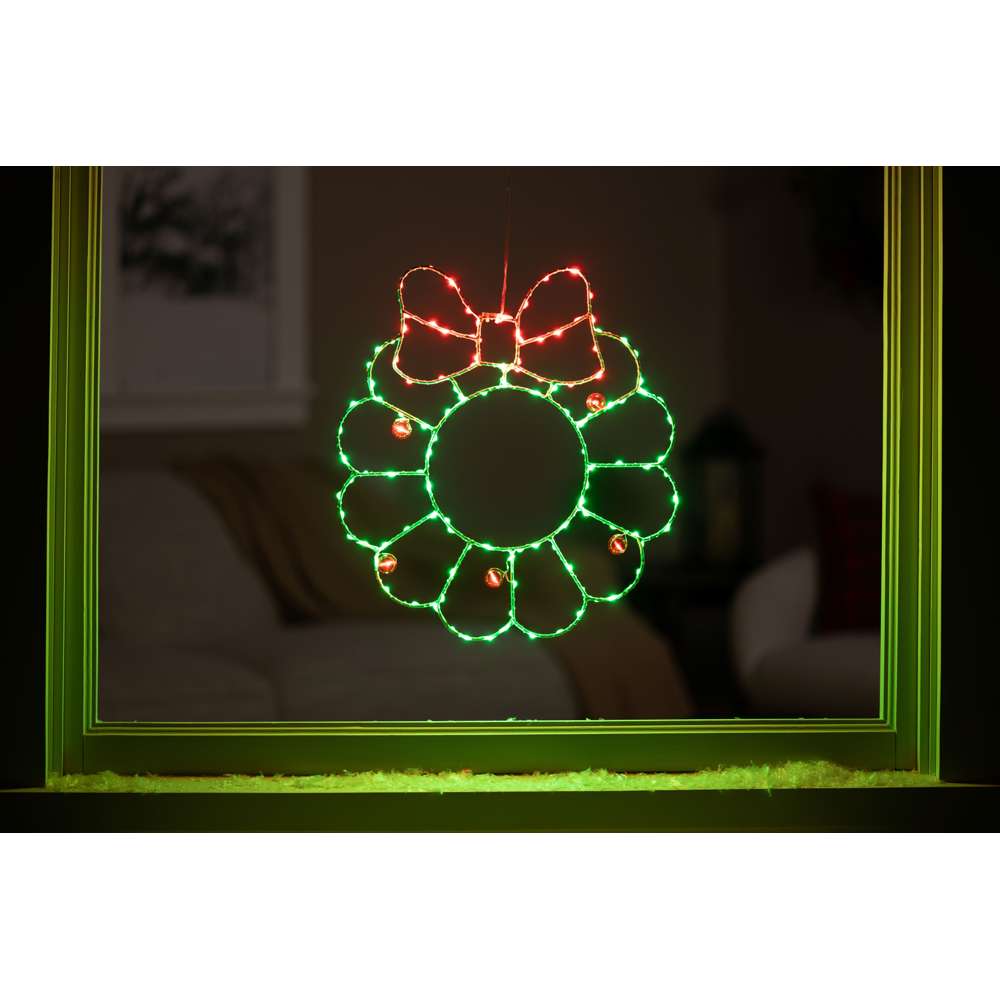 Wreath w/ Bow 2D Wire Silhouettes (Retail Box)