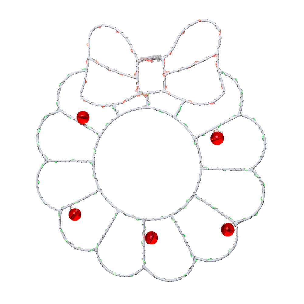 Wreath w/ Bow 2D Wire Silhouettes (Retail Box)